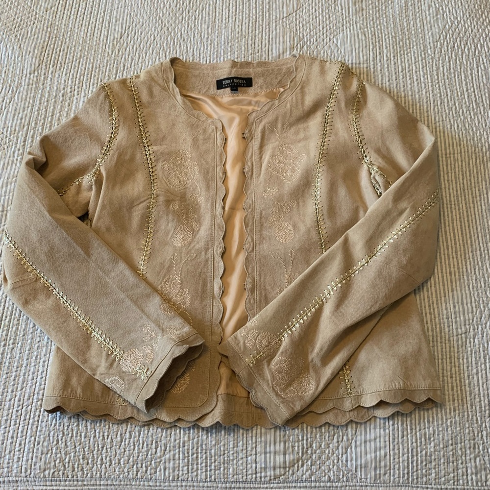 EUC crochet patchwork jacket